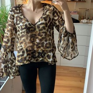 Show Me Your Mumu Leopard Blouse in Medium